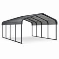 Abri voiture en aluminium et polycarbonate gris 6m x 3m