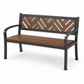 Banc de jardin en bois et métal brun/noir