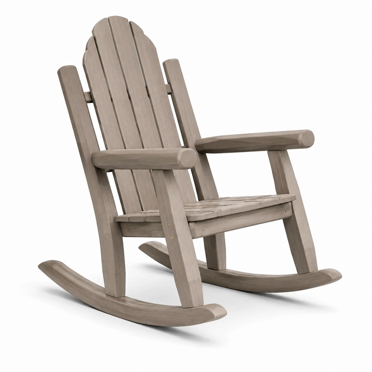 Chaise à bascule en bois de pin gris pour intérieur/extérieur